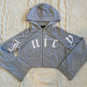 Juicy Couture Light Gray Zip-Up Hoodie